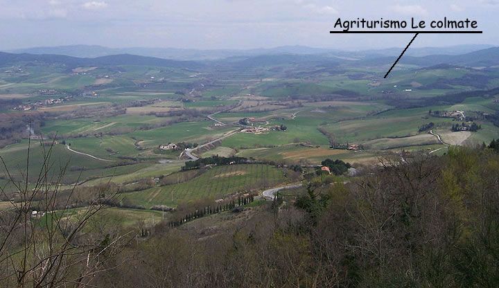 Tutta la Val di Cecina vista da Guardistallo